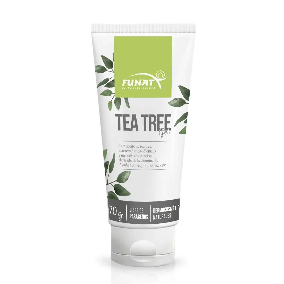 Gel tea tree 70 g - Frente del empaque - Funat