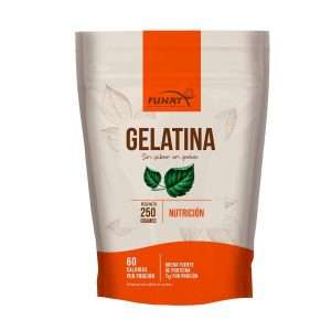 Gelatina sin sabor 250 g - Frente del empaque - Funat