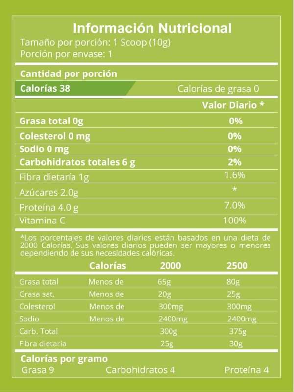 Sachet Gluta Max 10 g - Detrás del empaque - Funat