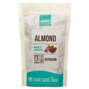 Almond bebida con almendras 200 g - Frente del empaque - Funat