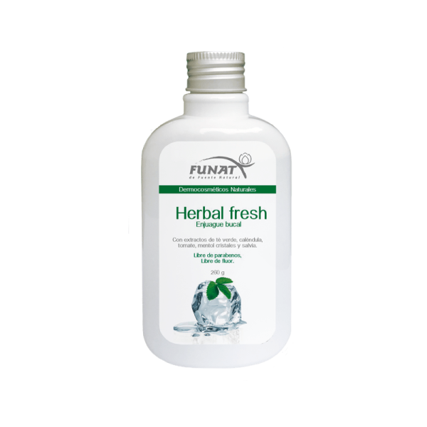 Enjuague bucal herbal fresh 260 g - Frente del empaque - Funat