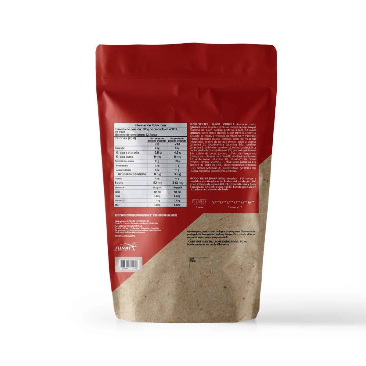 Whey Protein Hardcore 5lb Vainilla Funat 15% - Imagen 2